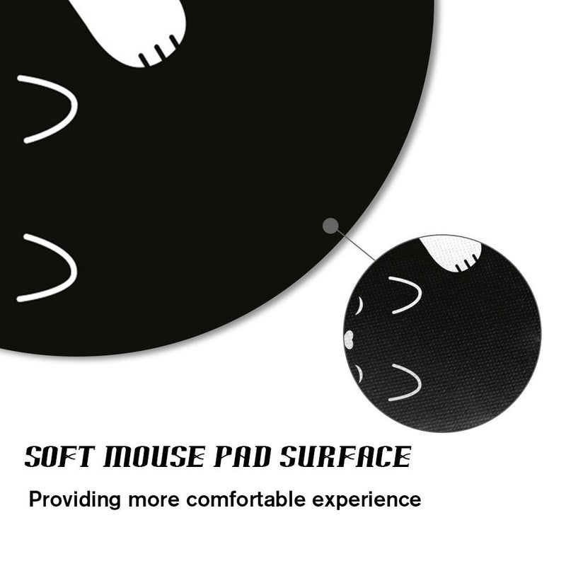Boolavard Cat Custom Mouse Pad Gaming Mat Keyboard Pad Waterproof Material Non-Slip Personalized Round Mouse pad (7.8x7.8x0.08Inch) - Image 4